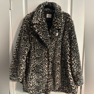 DKNY Jeans Leopard Fur Jacket
